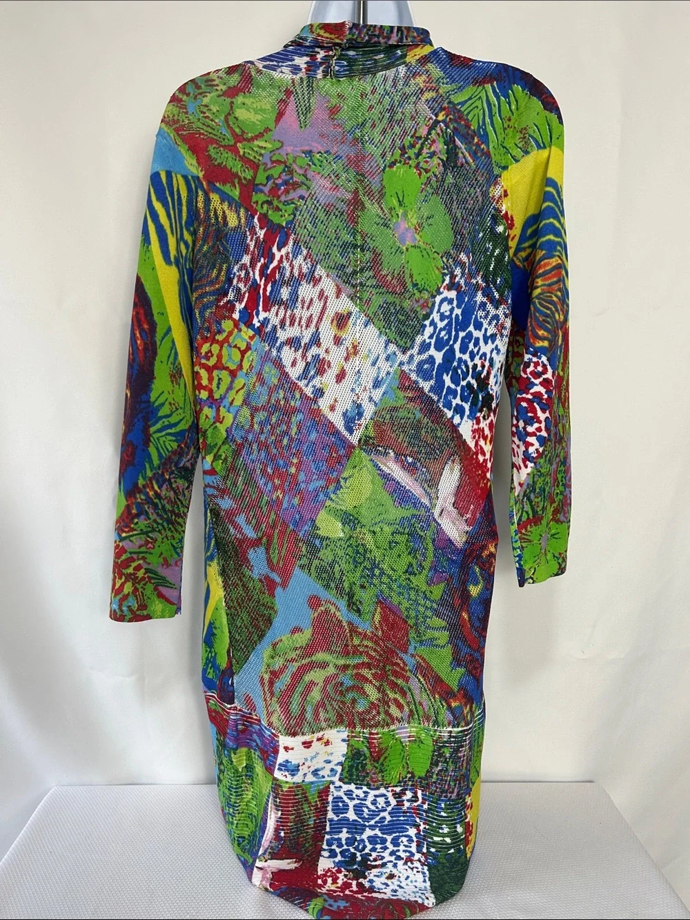 Alberto Makali Women’s Large Multicolor Long Mesh Lightweight Open Front Top - Picture 3 of 4
